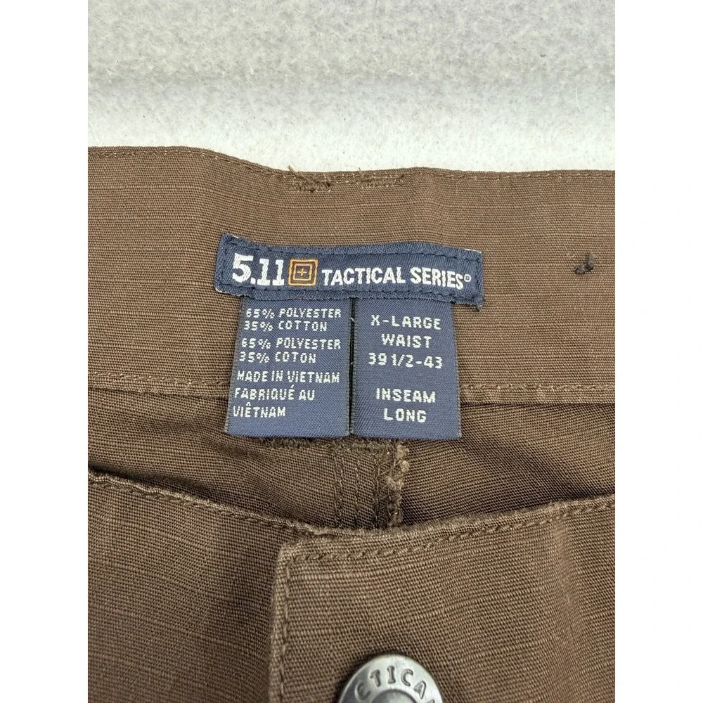 5.11 Tactical TDU Ripstop Cargo‎ Pants Men's Size XL Long, Brown, 74003, 38x36